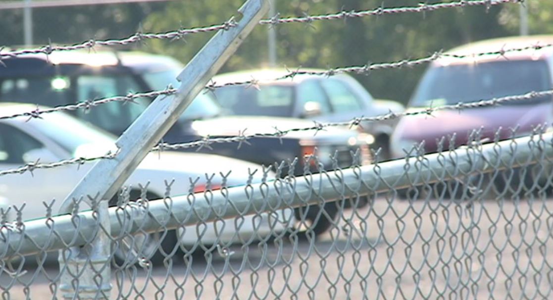 Cars sitting in impound lot due to repossession